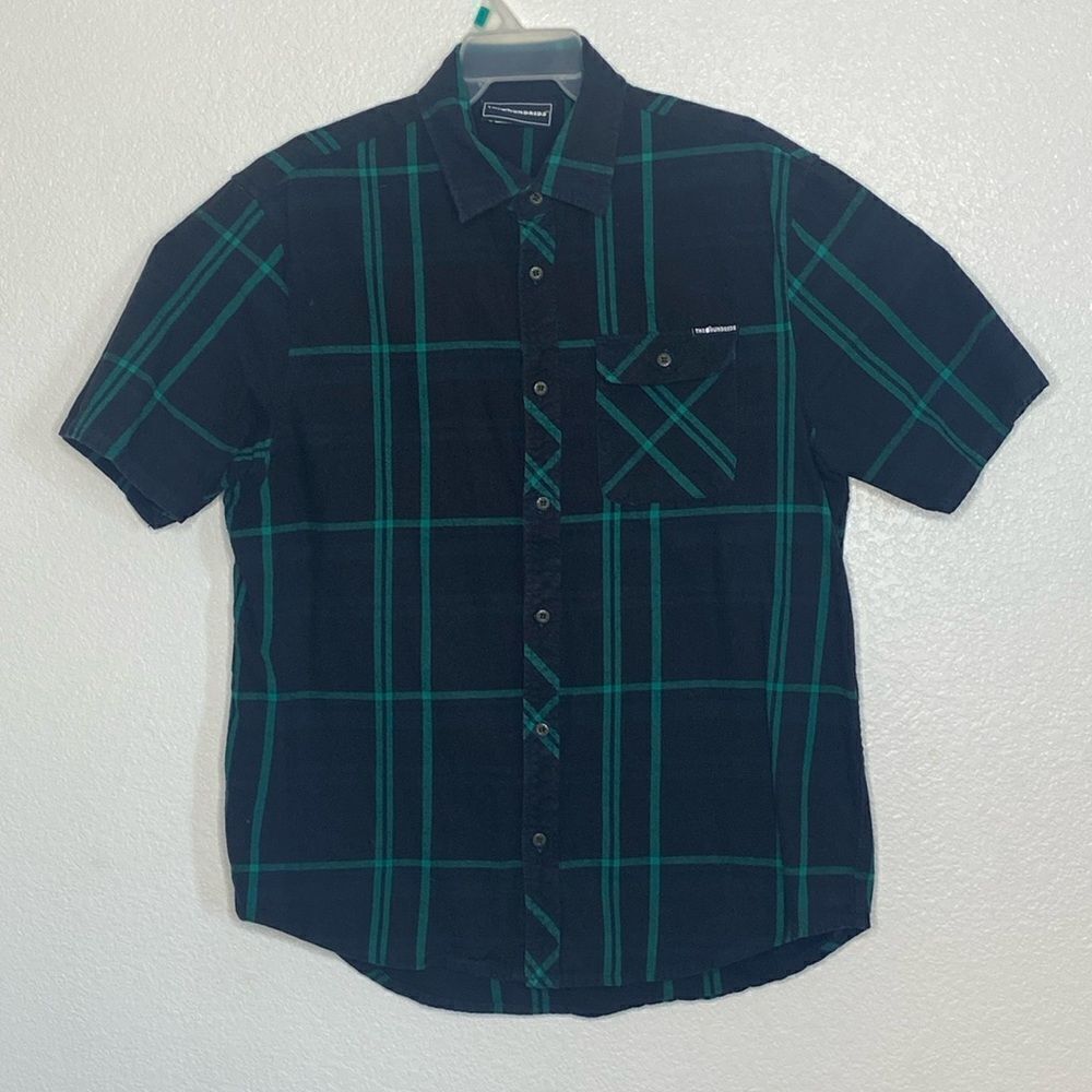 THE HUNDREDS Men’s Short Sleeve Flannel Shirt Size XL